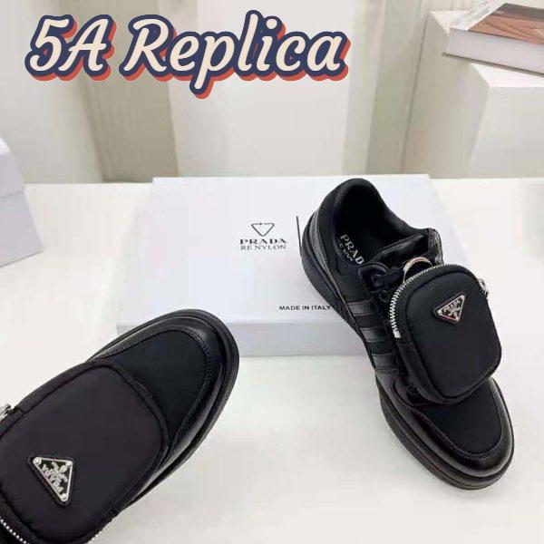 Replica Prada Women Adidas for Prada Re-Nylon Forum Sneakers-Black 9