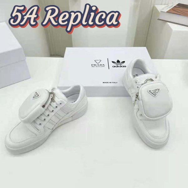 Replica Prada Women Adidas for Prada Re-Nylon Forum Sneakers-White 4