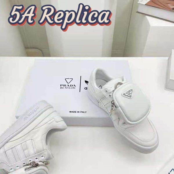 Replica Prada Women Adidas for Prada Re-Nylon Forum Sneakers-White 9
