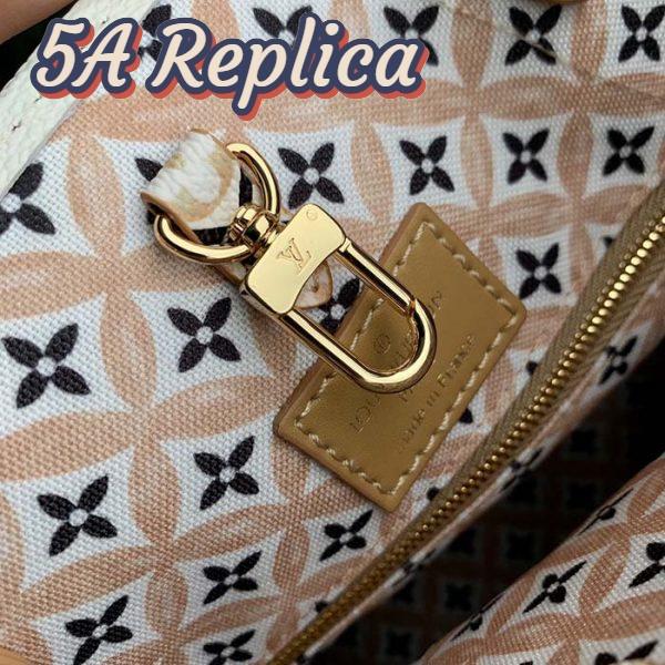 Replica Louis Vuitton Women OnTheGo MM Tote Beige Monogram Coated Canvas Textile Lining 9