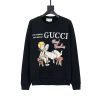 Replica Gucci Men Gucci ‘Mad Cookies’ Print Sweatshirt Cotton Crewneck Slim Fit-Black