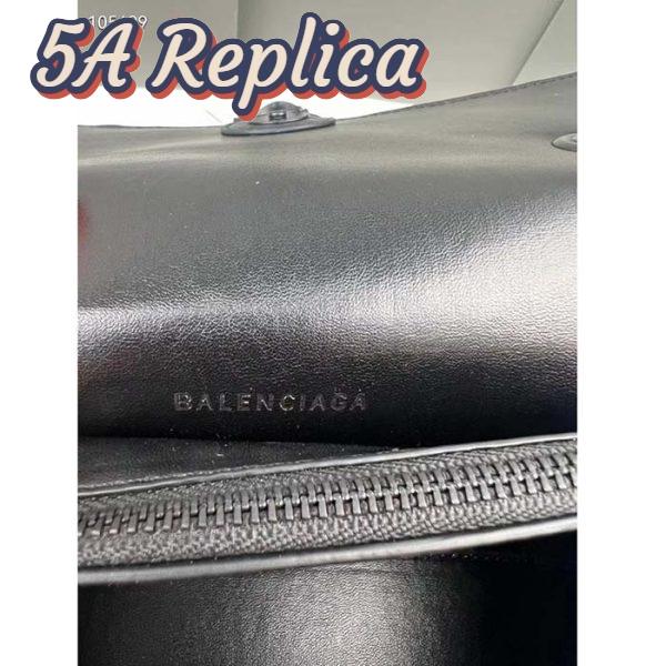 Replica Balenciaga Women Crush Small Chain Bag Quilted Black Crushed Calfskin Black Matte Hardware 10