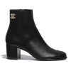 Replica Chanel Women Ankle Boots Calfskin & Patent Calfskin 4.6 cm Heel-Beige 12