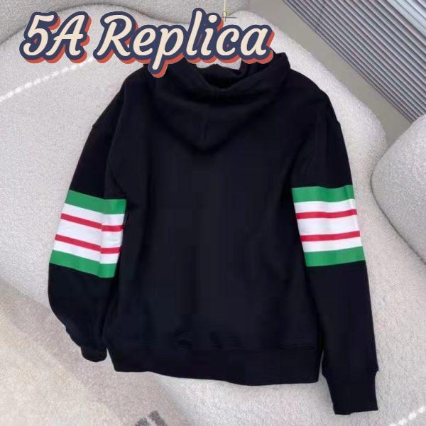 Replica Gucci Men Interlocking G Print Sweatshirt Washed Black Light Felted Cotton Jersey 5