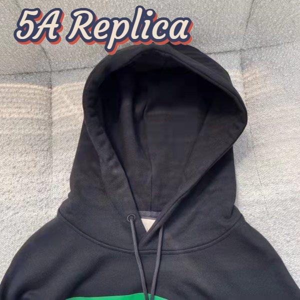 Replica Gucci Men Interlocking G Print Sweatshirt Washed Black Light Felted Cotton Jersey 8