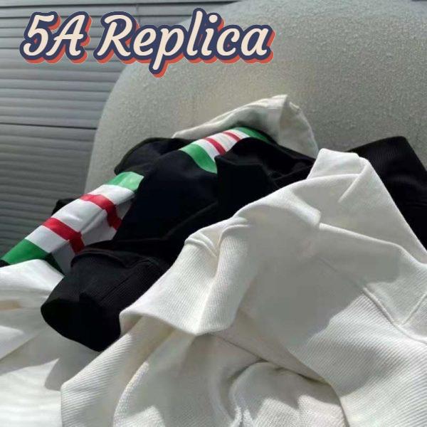 Replica Gucci Men Interlocking G Print Sweatshirt Washed Black Light Felted Cotton Jersey 9