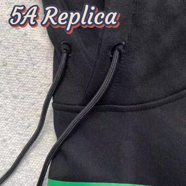 Replica Gucci Men Interlocking G Print Sweatshirt Washed Black Light Felted Cotton Jersey 10