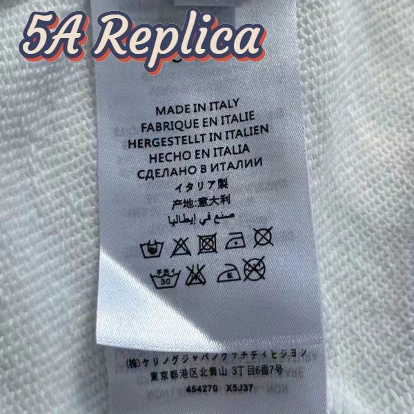Replica Gucci Men Interlocking G Print Sweatshirt Washed Black Light Felted Cotton Jersey 11