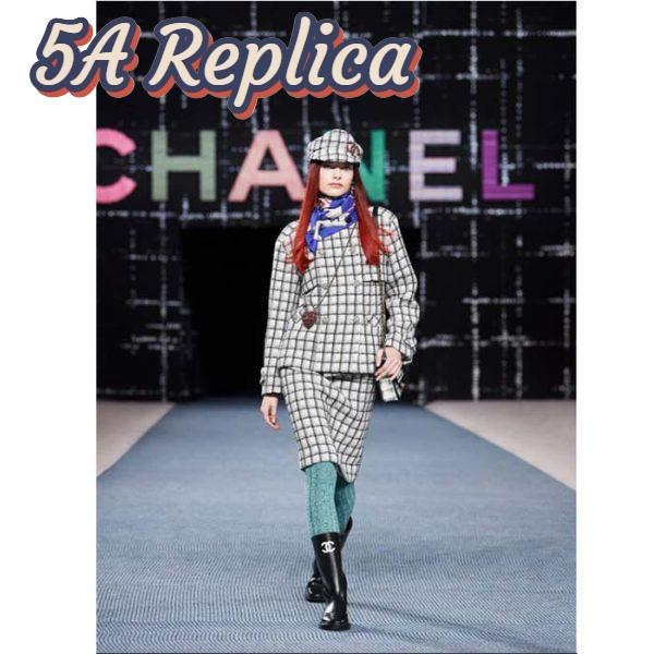 Replica Chanel Women CC High Boots Caoutchouc Leather Black 13