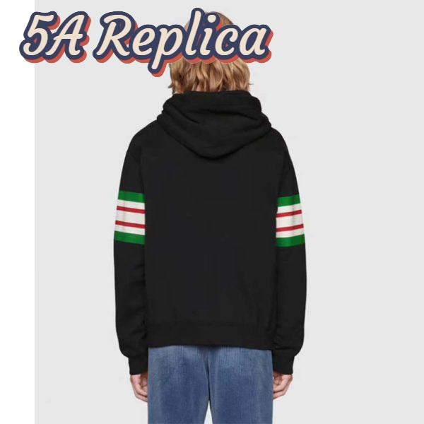 Replica Gucci Men Interlocking G Print Sweatshirt Washed Black Light Felted Cotton Jersey 15