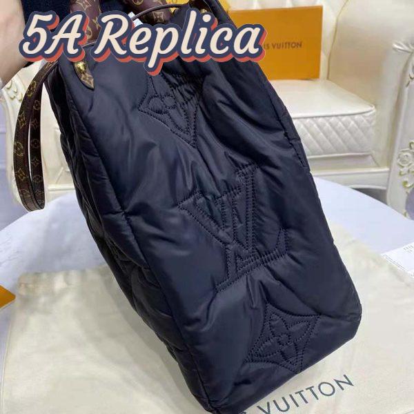 Replica Louis Vuitton LV Unisex OnTheGO GM Tote Bag Black Econyl 6