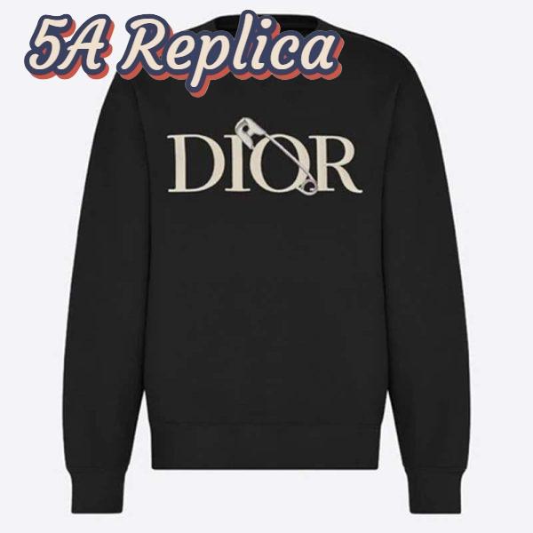 Replica Dior Men Oversized Dior And Judy Blame Sweatshirt Cotton-Black