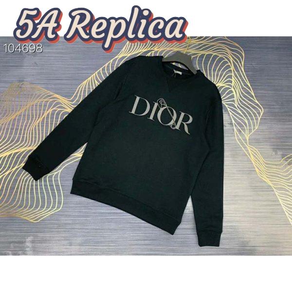 Replica Dior Men Oversized Dior And Judy Blame Sweatshirt Cotton-Black 2