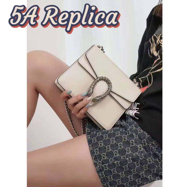 Replica Gucci GG Women Dionysus Leather Mini Bag Beige Metal-Free Tanned Leather 15
