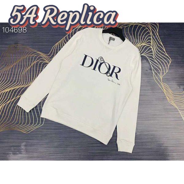 Replica Dior Men Oversized Dior And Judy Blame Sweatshirt Cotton-White 2