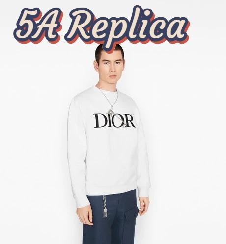 Replica Dior Men Oversized Dior And Judy Blame Sweatshirt Cotton-White 4