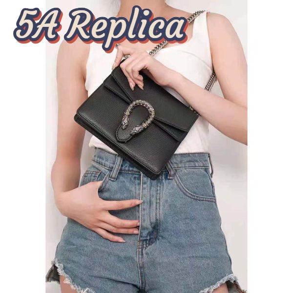 Replica Gucci GG Women Dionysus Leather Mini Bag Black Metal-Free Tanned Leather 14