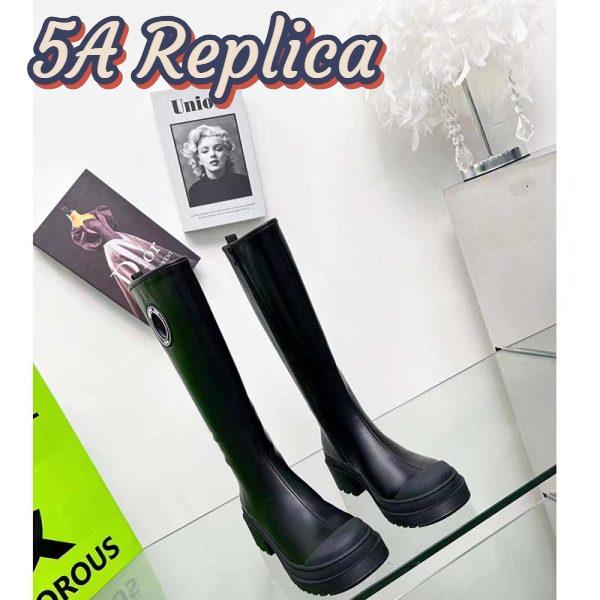 Replica Dior Women CD Symbol Boot Black Supple Calfskin 34 Cm High 5
