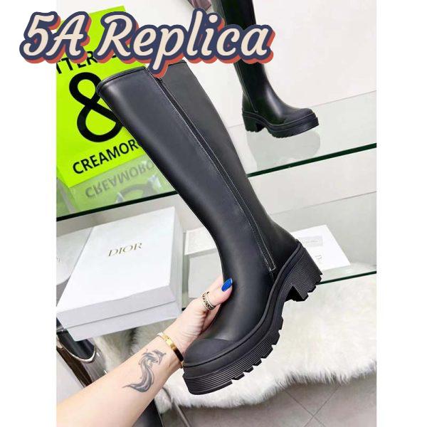 Replica Dior Women CD Symbol Boot Black Supple Calfskin 34 Cm High 7
