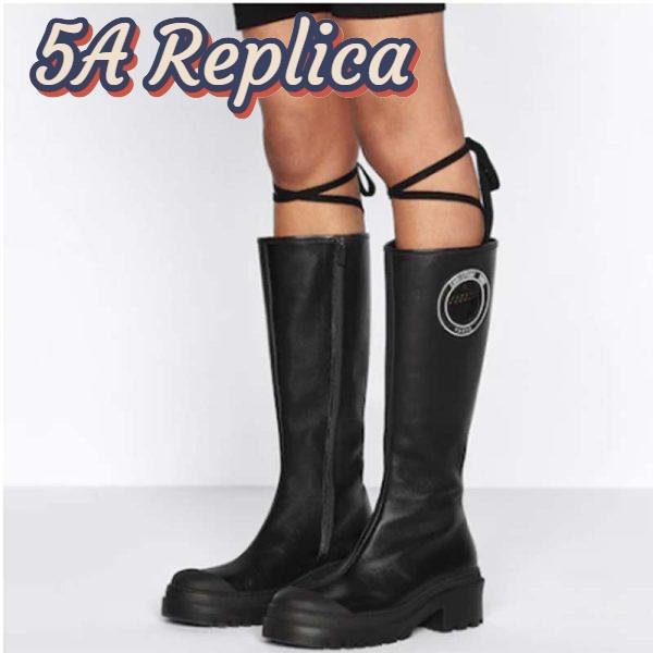 Replica Dior Women CD Symbol Boot Black Supple Calfskin 34 Cm High 12