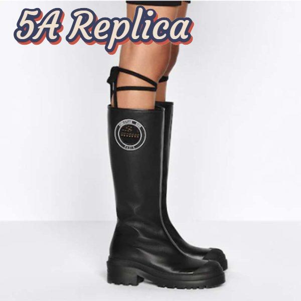 Replica Dior Women CD Symbol Boot Black Supple Calfskin 34 Cm High 13