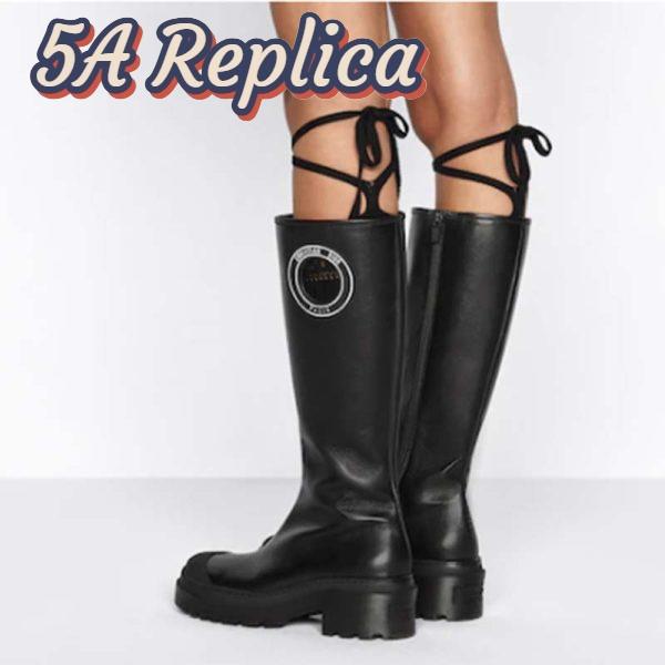 Replica Dior Women CD Symbol Boot Black Supple Calfskin 34 Cm High 14