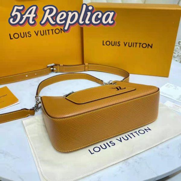 Replica Louis Vuitton LV Women Marelle Handbag Honey Gold Epi Grained Cowhide Leather Canvas 9