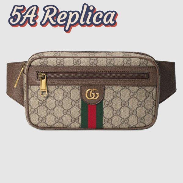 Replica Gucci GG Unisex Ophidia GG Belt Bag in Beige/Ebony Soft GG Supreme Canvas 2