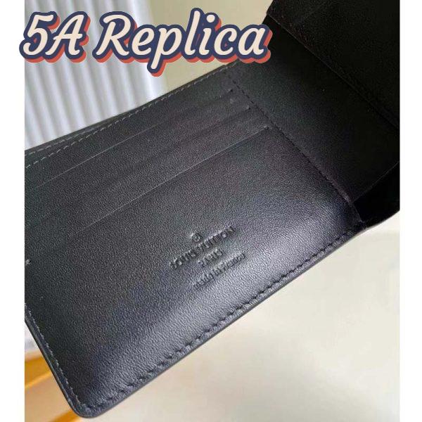 Replica Louis Vuitton LV Unisex Multiple Wallet Black Damier Infini Leather 8