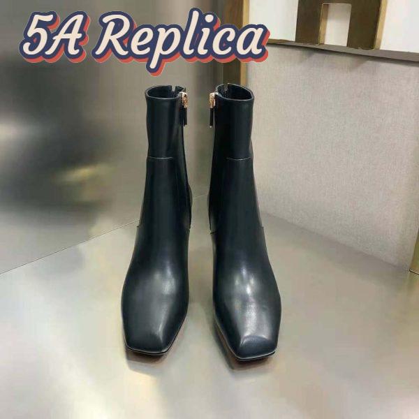 Replica Dior Women Rhodes Heeled Ankle Boot Black Supple Calfskin 3