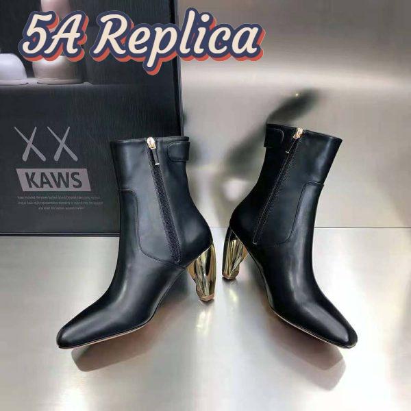 Replica Dior Women Rhodes Heeled Ankle Boot Black Supple Calfskin 6