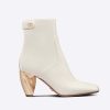 Replica Dior Women Shoes CD D-Folk Heeled Ankle Boot Black Perforated Calfskin 4.5 Cm Heel 12