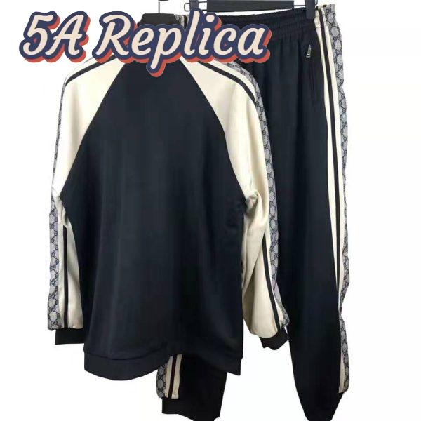 Replica Gucci Men Oversize Technical Jersey Jacket in GG Printed Nylon-Black 4