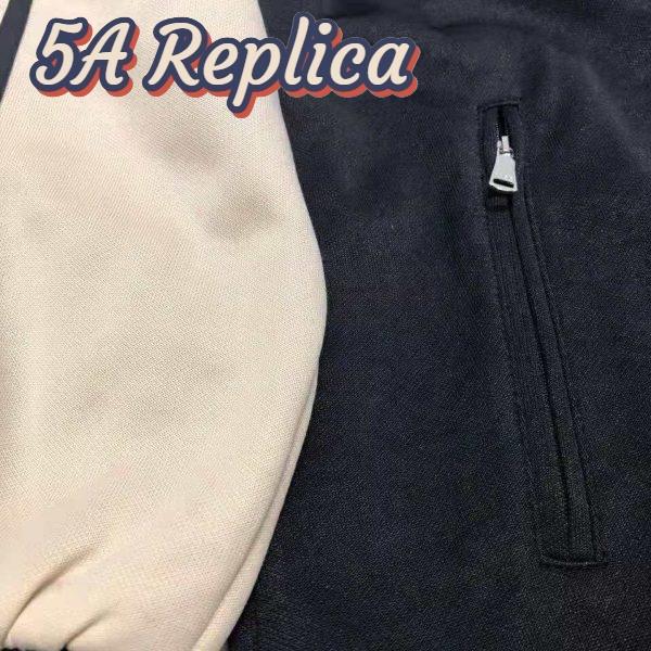 Replica Gucci Men Oversize Technical Jersey Jacket in GG Printed Nylon-Black 8