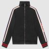 Replica Gucci Men Oversize Technical Jersey Jacket in GG Printed Nylon-Black 13