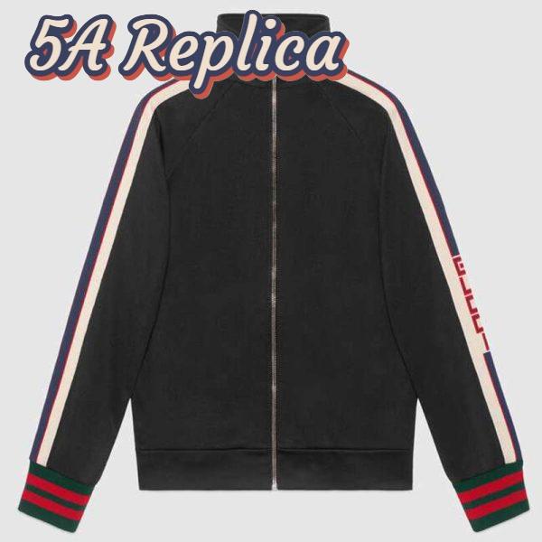 Replica Gucci Men Technical Jersey Jacket-Black