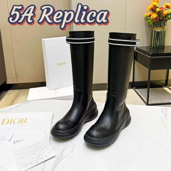 Replica Dior Women Shoes CD D-Racer Boot Black Calfskin 5