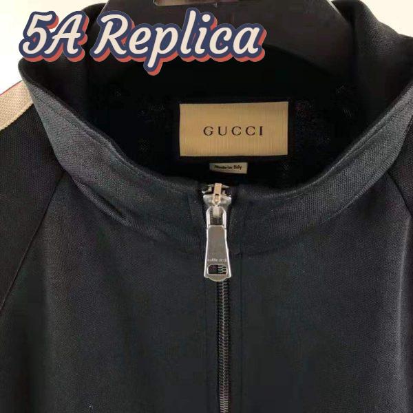 Replica Gucci Men Technical Jersey Jacket-Black 5