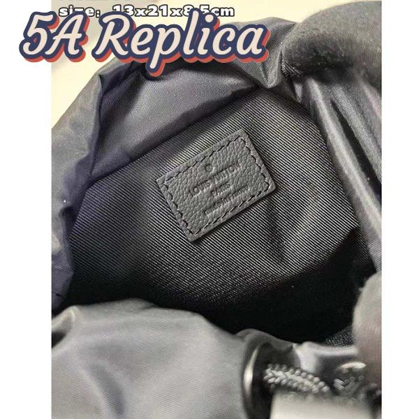 Replica Louis Vuitton Unisex Noe Sling Black Calf Leather Textile Lining Drawstring Closure 11