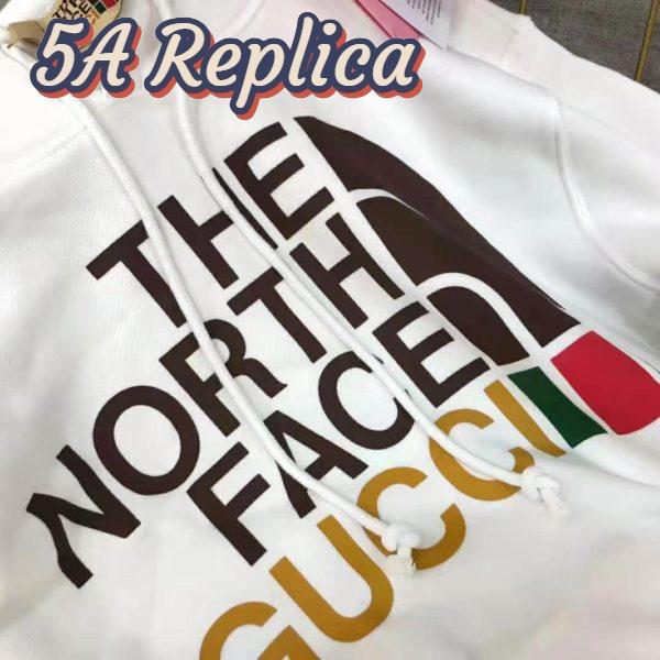 Replica Gucci Men The North Face x Gucci Cotton Sweatshirt Crewneck Long Sleeves-White 6