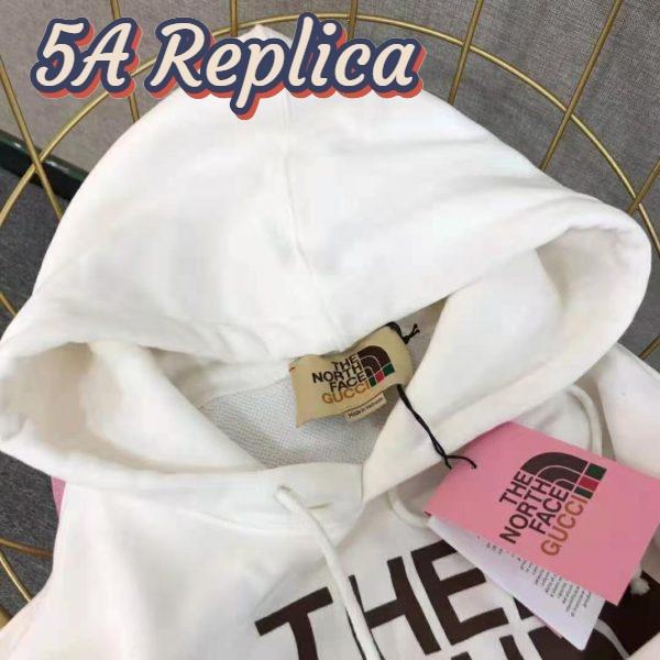 Replica Gucci Men The North Face x Gucci Cotton Sweatshirt Crewneck Long Sleeves-White 8