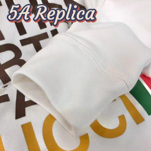 Replica Gucci Men The North Face x Gucci Cotton Sweatshirt Crewneck Long Sleeves-White 9