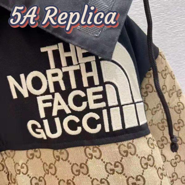 Replica Gucci Men The North Face x Gucci Padded Jacket Beige Ebony GG Canvas 7