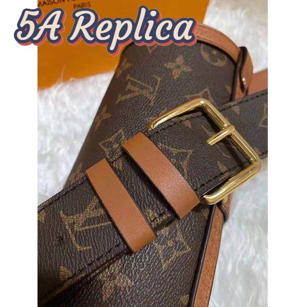 Replica Louis Vuitton Unisex Papillon Trunk Handbag Monogram Coated Canvas Cowhide Leather 8