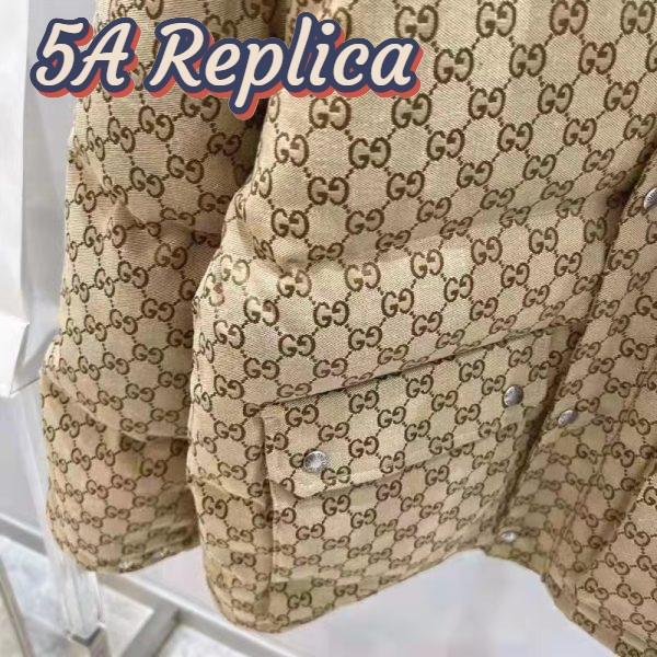 Replica Gucci Men The North Face x Gucci Padded Jacket Beige Ebony GG Canvas 9