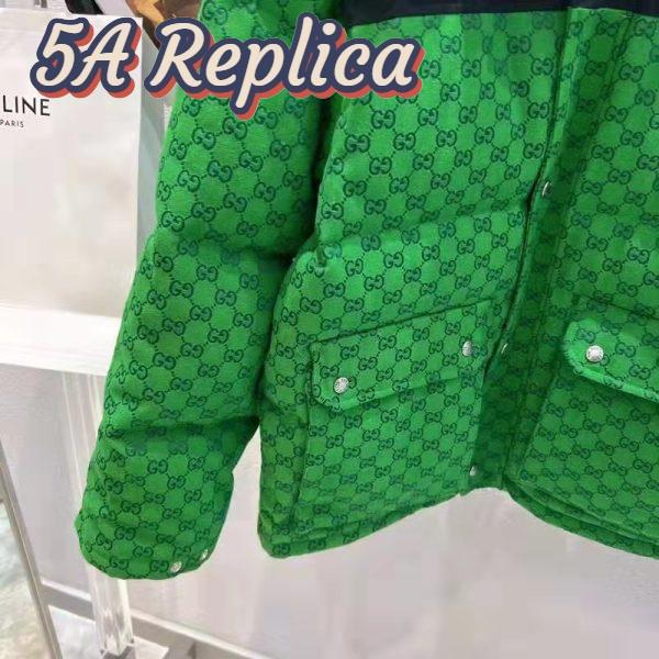 Replica Gucci Men The North Face x Gucci Padded Jacket Green Ebony GG Canvas 9