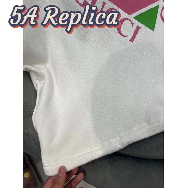 Replica Gucci Men Vintage Logo Cotton Sweatshirt White Heavy Felted Jersey 7