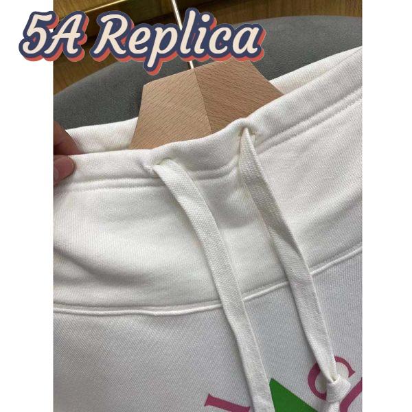 Replica Gucci Men Vintage Logo Cotton Sweatshirt White Heavy Felted Jersey 8