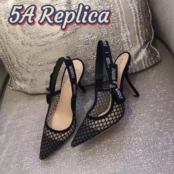 Replica Dior Women Shoes J’Adior High-Heeled Shoe in Black Mesh 95mm Heel 4