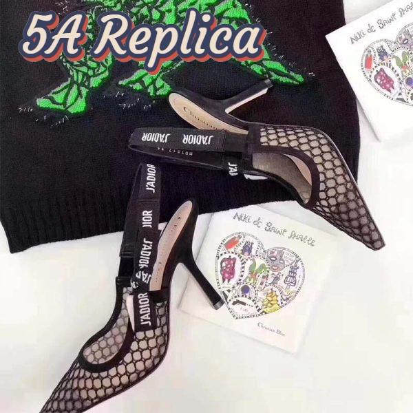 Replica Dior Women Shoes J’Adior High-Heeled Shoe in Black Mesh 95mm Heel 5